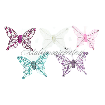 Farfalla Glitterata con Clip