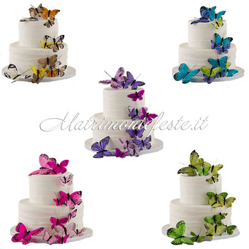 Cake Topper - Farfalle Decorative (24 pz)