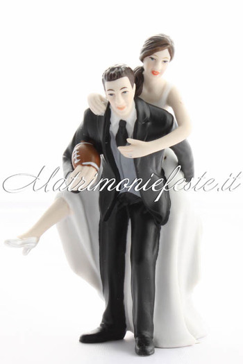 Cake Topper - Sposi Rugby  New!!!