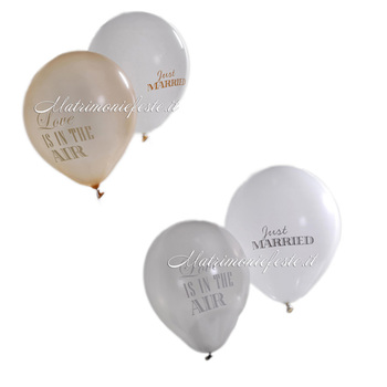 Palloncini Love is in the Air - Just Married (Conf. 8 pz)