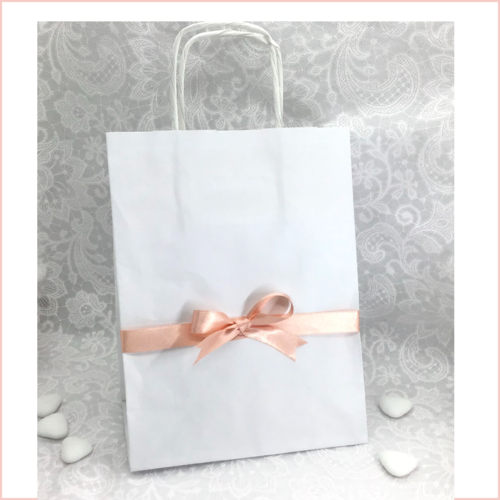 Wedding Bag Bianca Fiocco Centrale Kit Fai Da Te O Confezione Addobbi Decori E Gadget Originali Per Comunione Cresima Acquista Online Su Matrimoniefeste It