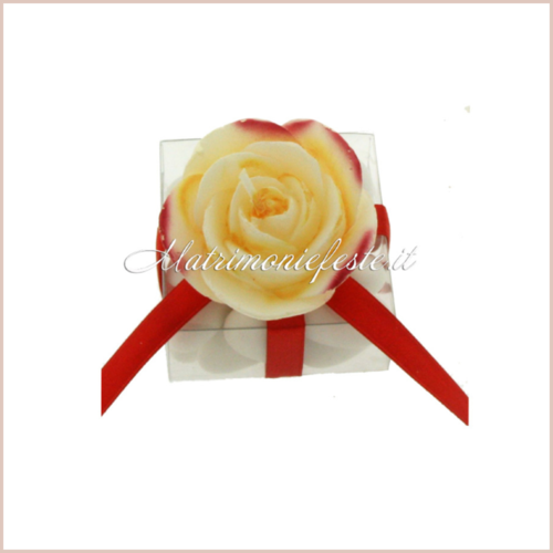 Candela a Forma di Rosa Sfumata per Matrimoni e Feste - Matrimoniefeste.it l'ecommerce per gli eventi