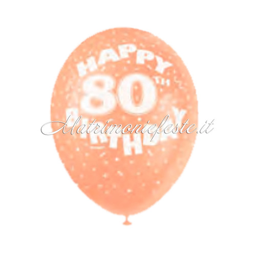 Palloncini Compleanno 80 Anni (CONF 5 PZ)