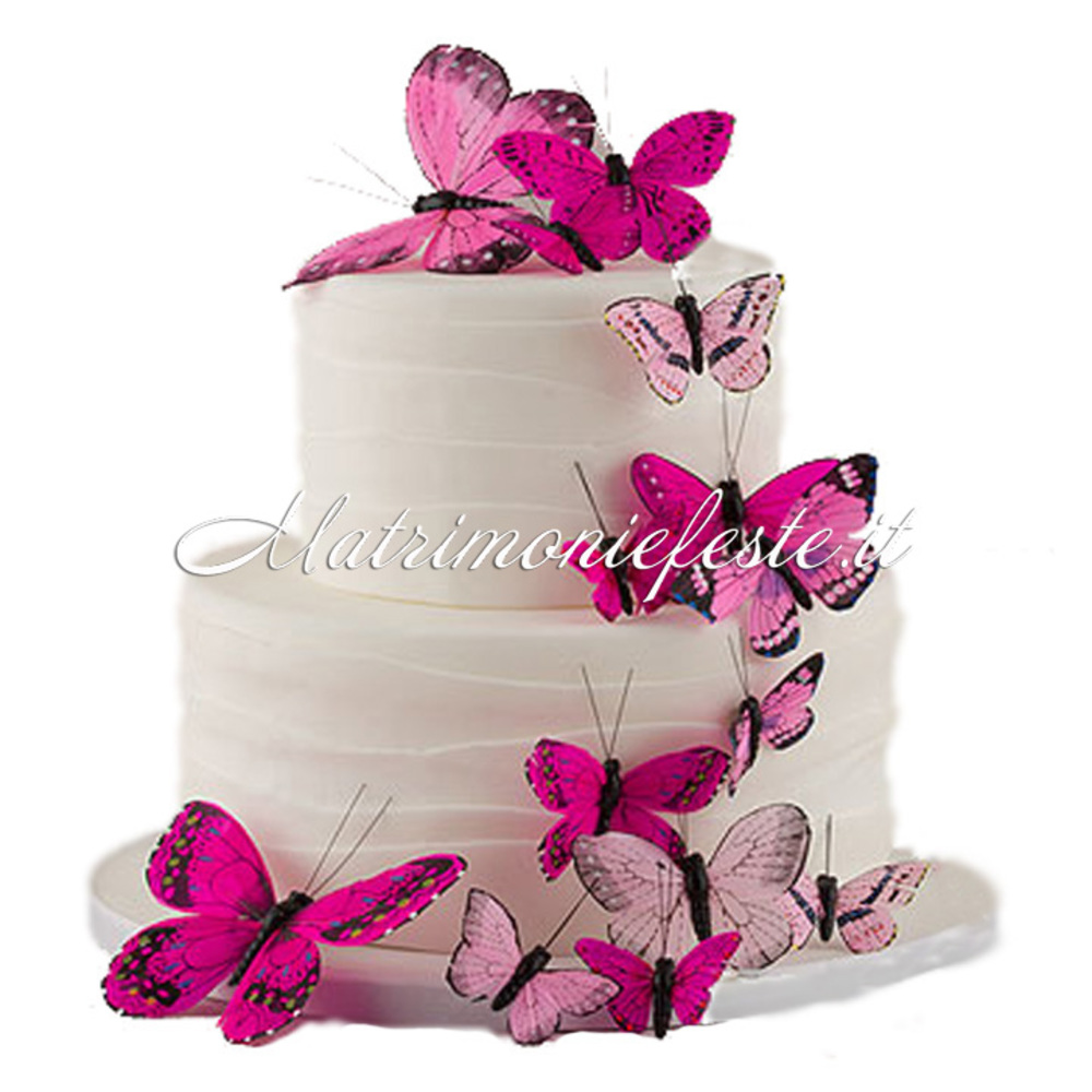 Cake Topper - Farfalle Decorative (24 pz)